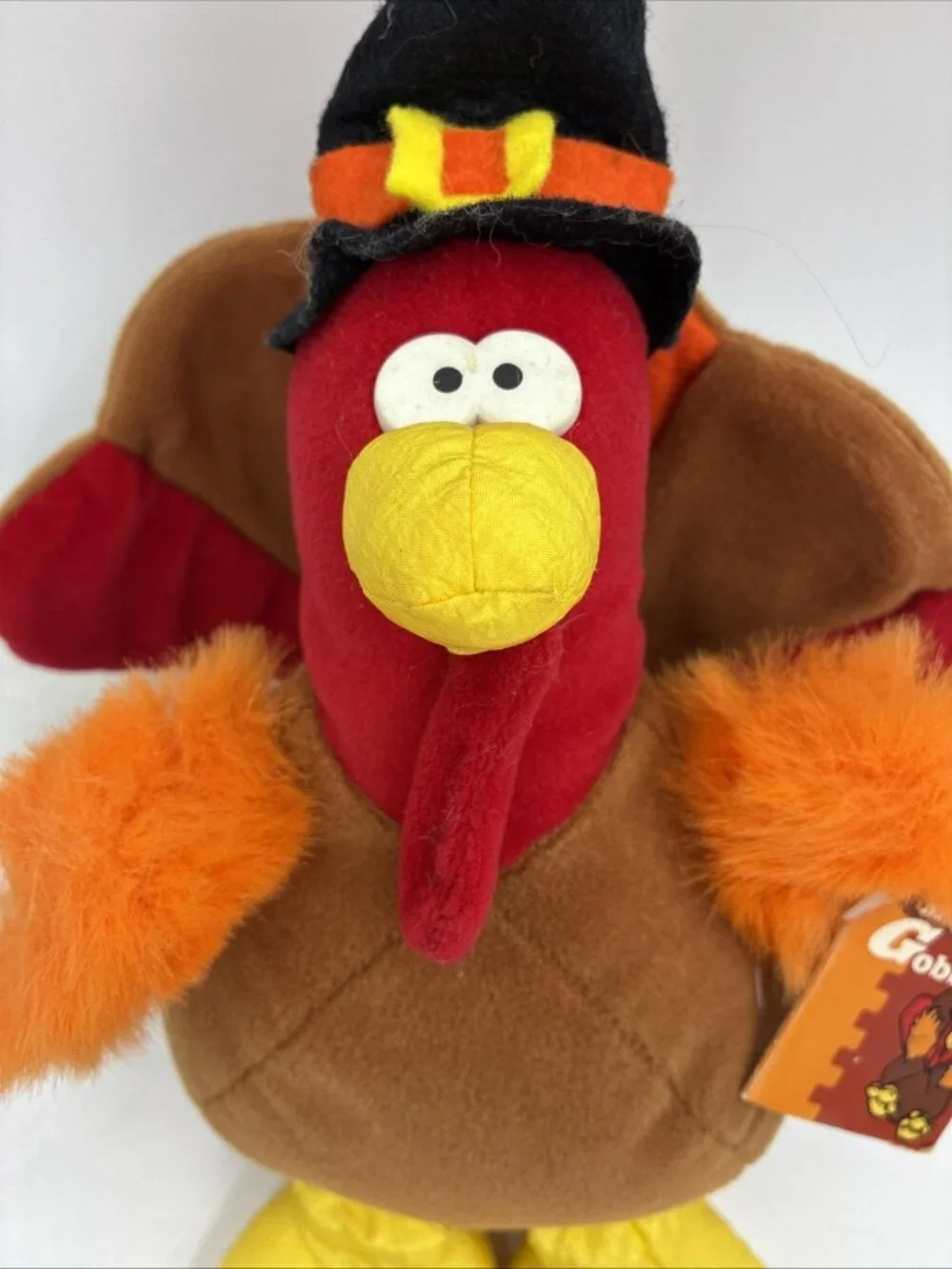 Vintage 1994 Gibson Mr Gobbles Turkey Plush Thanksgiving Stuffed Animal Toy